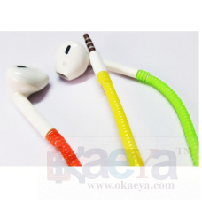 OkaeYa Designer Series 3.5mm Universal In-Ear Headphones With Mic And Volume Control (Blue, Green & Pink Combination)